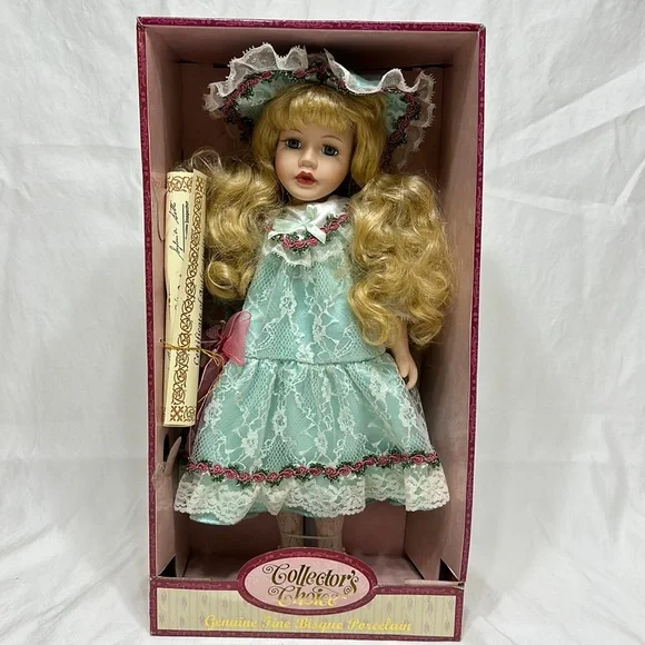slim fit dress slacks Vintage Victorian Porcelain Doll in a Green Dress Christmas Holiday Do  La  Guanaquita's Closet